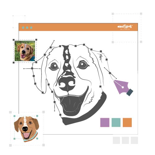 Cara mascota con código QR